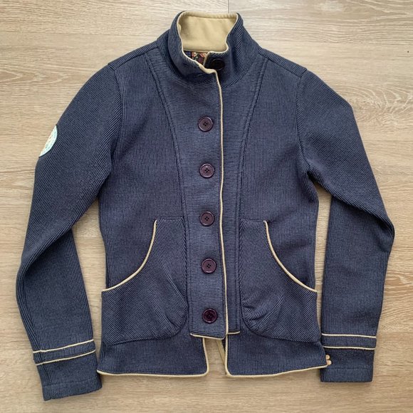 B by Burton Military Style Button Up Mid Weight Jacket Women's Size XS purple - Picture 2 of 11